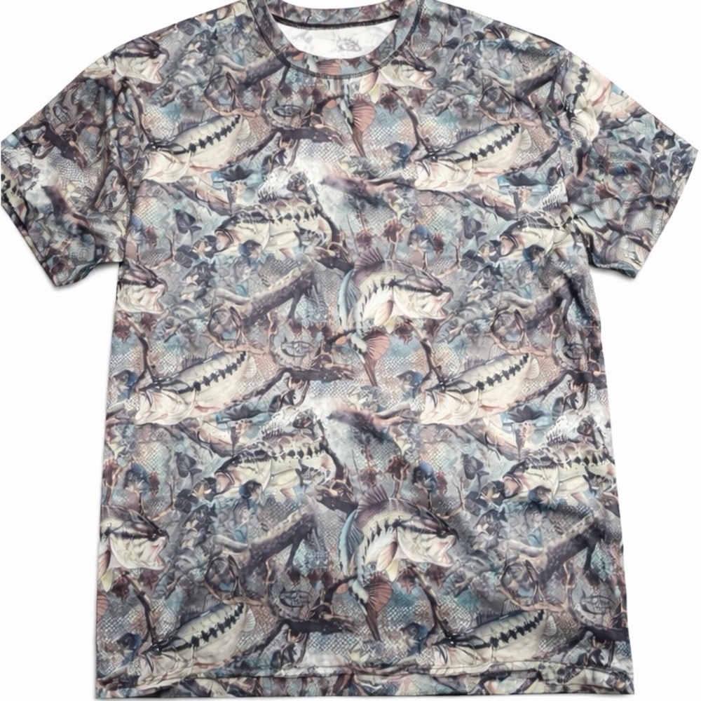 Guy Harvey Multicolor Fish Print Short Sleeve Tee